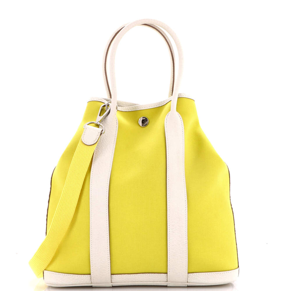 Hermes 28 Garden File Tote Toile and Leather